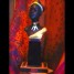 buste-africaine-en-platre-peint